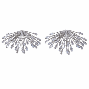 Pendientes plateados cristales