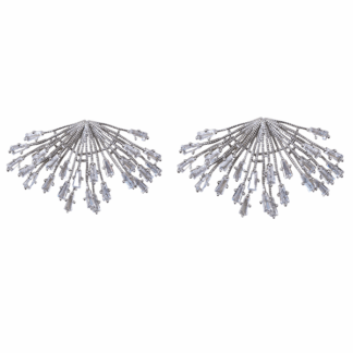 Pendientes plateados cristales