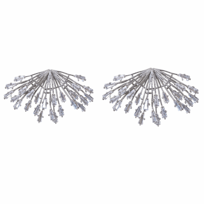 Pendientes plateados cristales