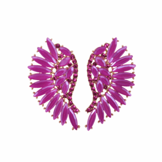 Pendientes fucsias cristal fiesta