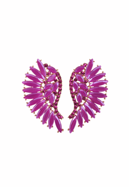 Pendientes fucsias cristal fiesta