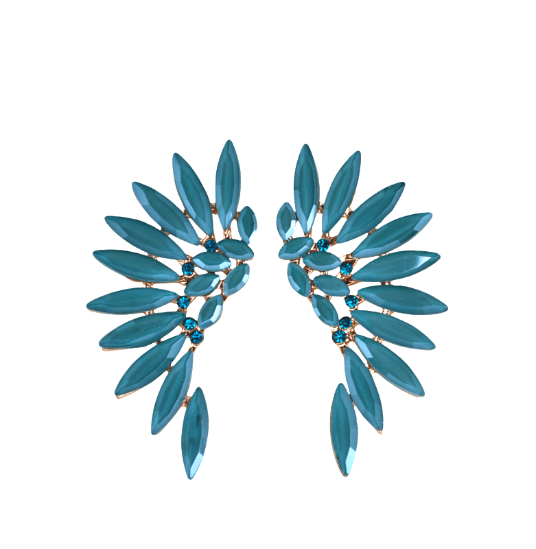 Pendientes turquesas cristal