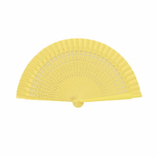 Abanico madera amarillo