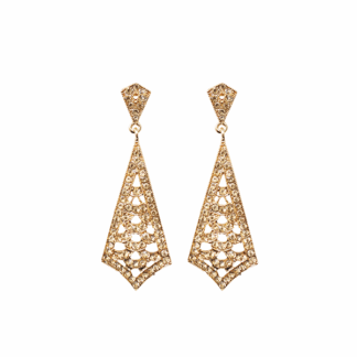 Pendientes dorados circonitas