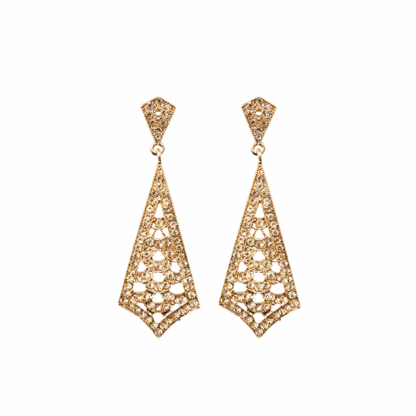 Pendientes dorados circonitas