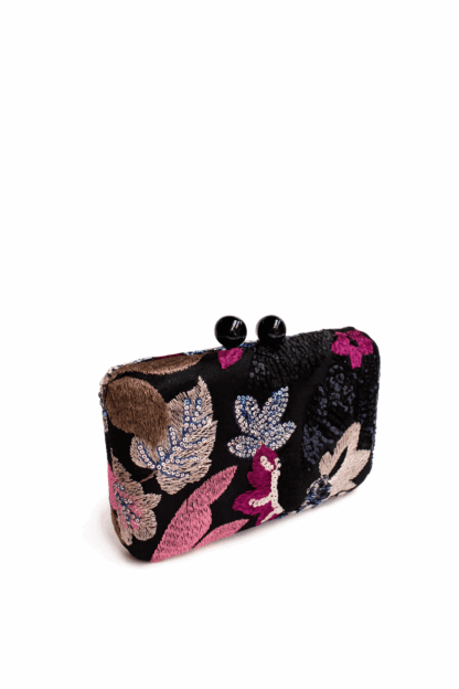 Bolso fiesta negro bordado - Imagen 2