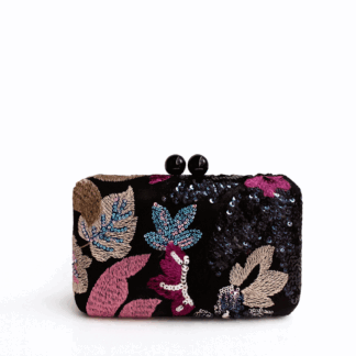Bolso fiesta negro bordado