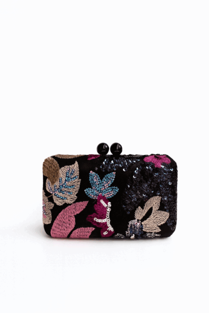 Bolso fiesta negro bordado