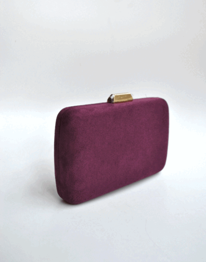 Bolso clutch ovalado berenjena - Imagen 2