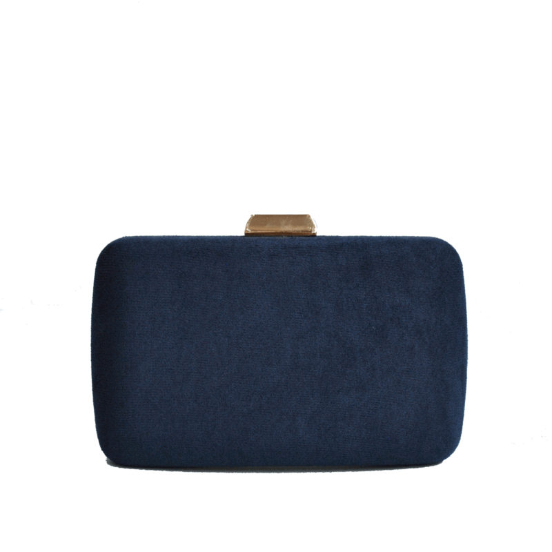 Clutch azul marino ovalado