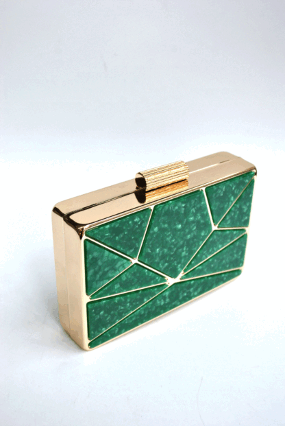 Clutch nácar azul molduras - Imagen 2