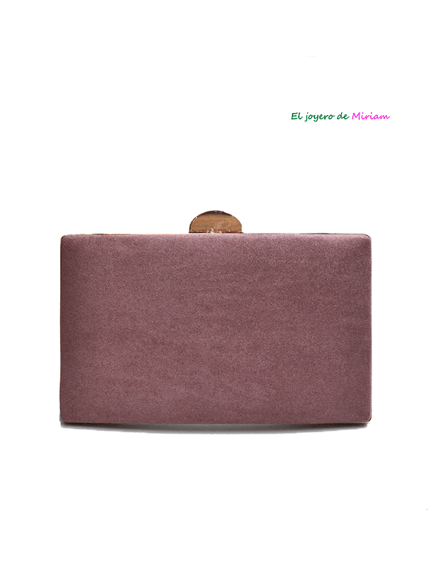 Bolso clutch rosa maquillaje