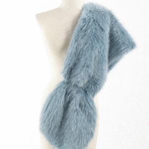 Estola azul pelo hilos plata