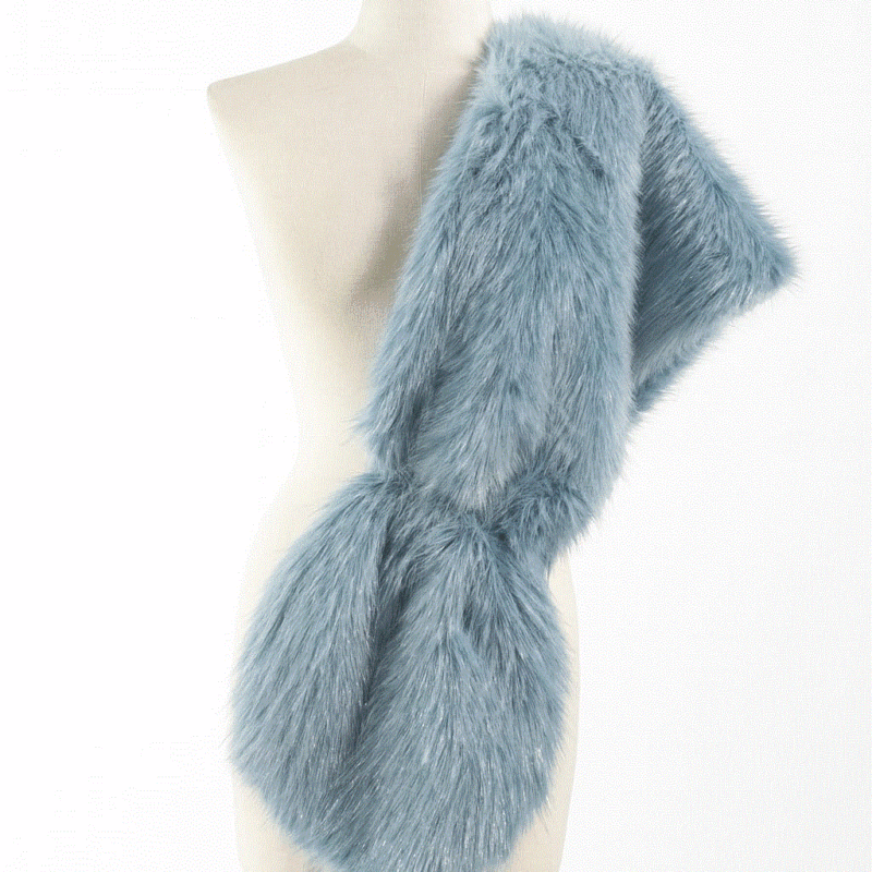 Estola azul pelo hilos plata