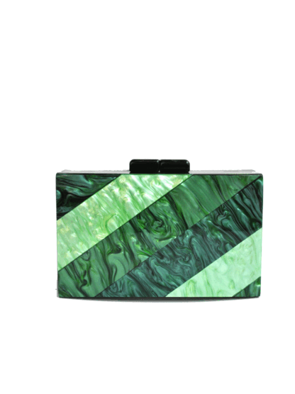 Bolso clutch nácar verde mosaicos