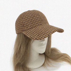 Gorra cuadros camel