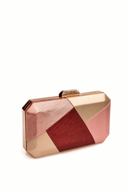 Clutch burdeos combi polipiel - Imagen 2