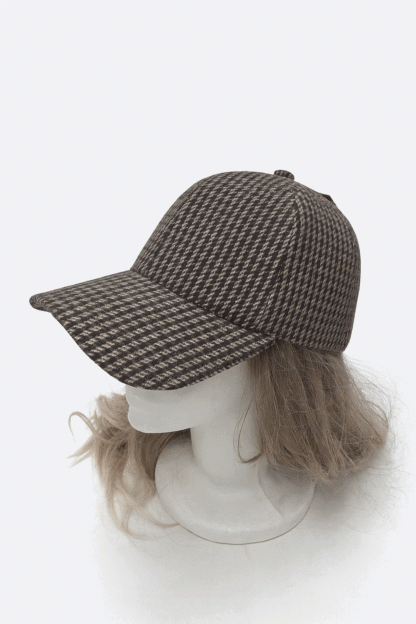 Gorra cuadros marrones - Imagen 2