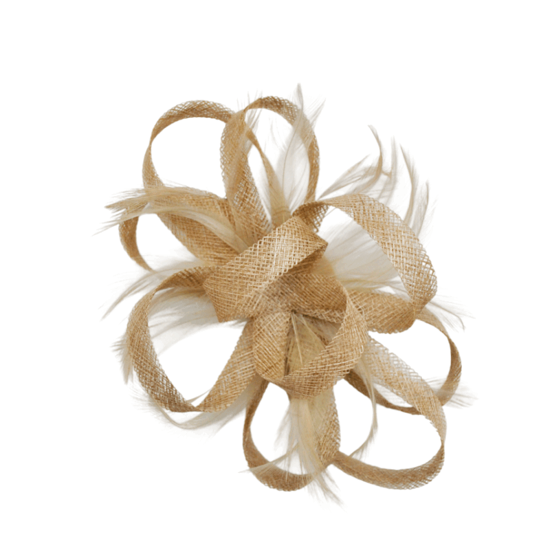 Tocado fiesta color tostado