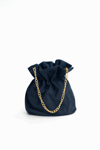 Clutch bombonera azul marino