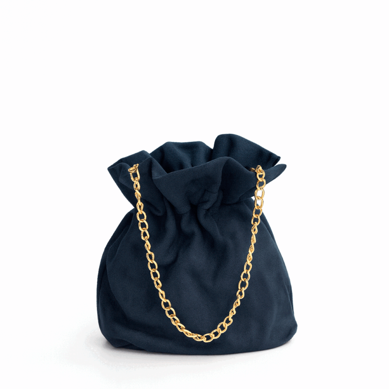 Clutch bombonera azul marino