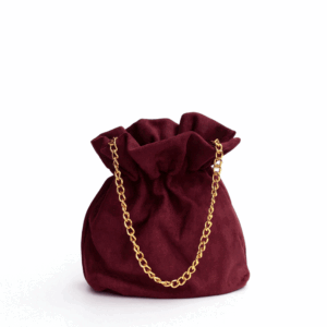 Clutch bombonera burdeos