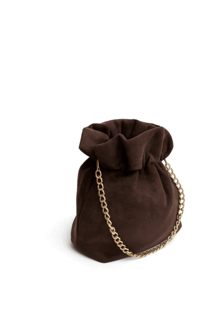 Clutch bombonera marrón chocolate - Imagen 2