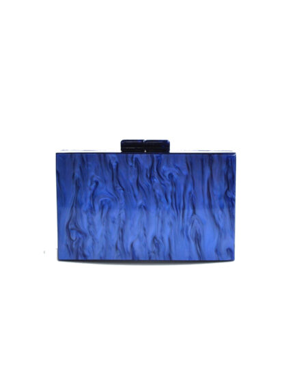 Bolso clutch nácar azul