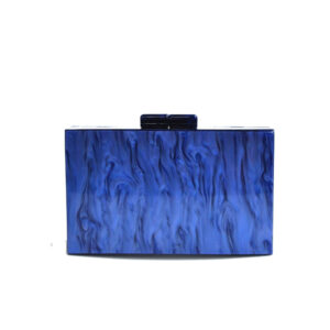 Bolso clutch nácar azul