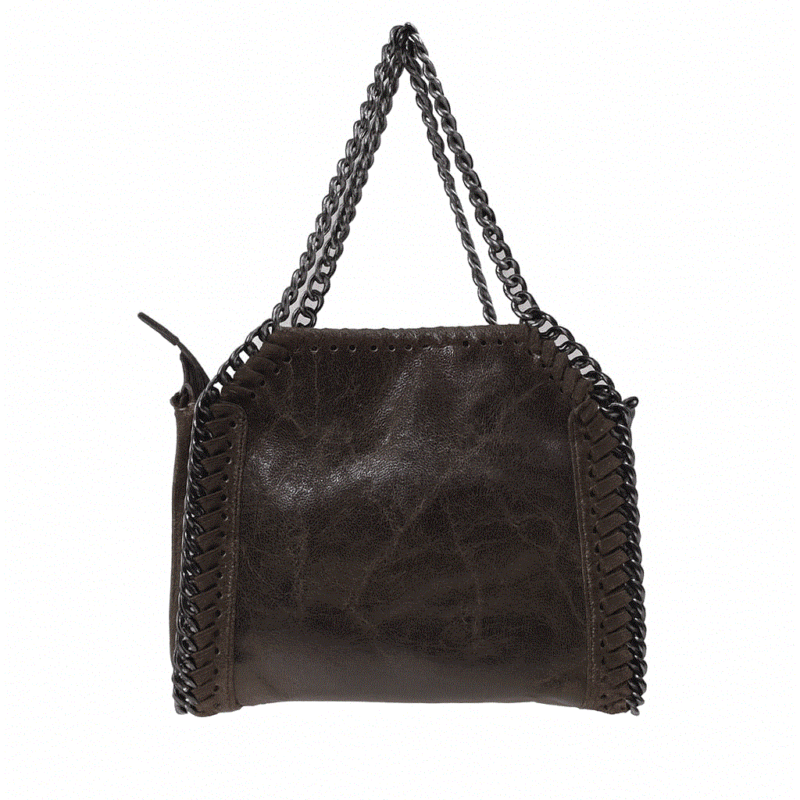 Bolso piel color marrón chocolate