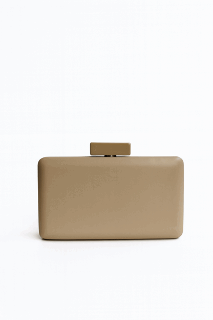 Bolso clutch taupé polipiel