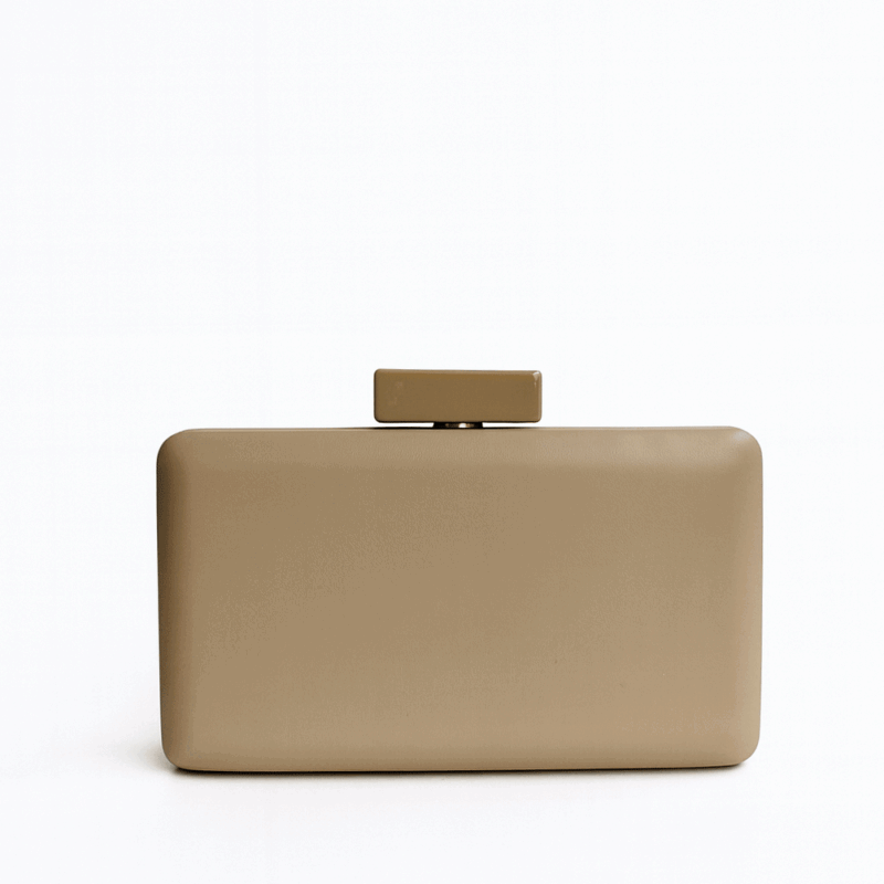 Bolso clutch taupé polipiel