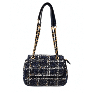 Bolso tweed azul marino