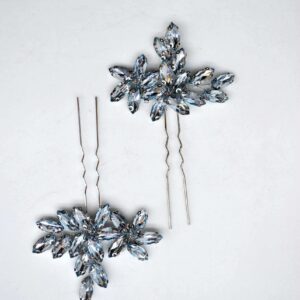 Pareja horquillas azules fiesta