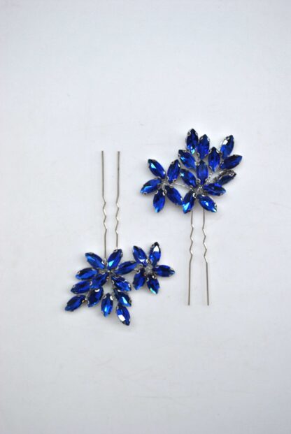 Pareja horquillas azules eléctricas