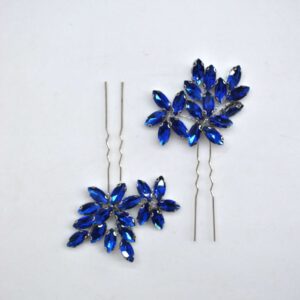 Pareja horquillas azules eléctricas