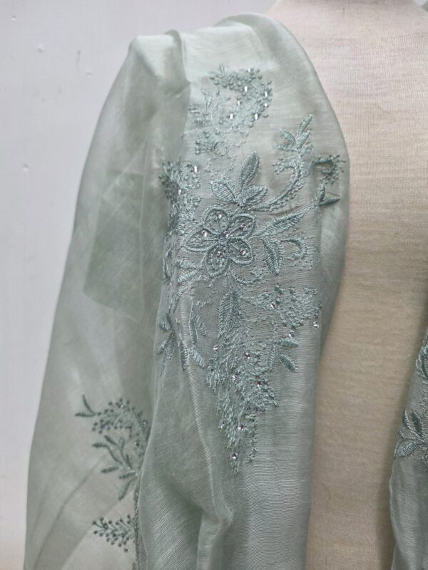 Chal verde menta y plata - Imagen 3