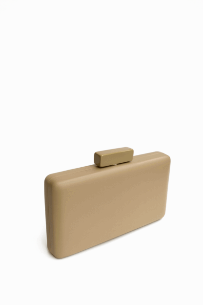 Bolso clutch taupé polipiel - Imagen 2