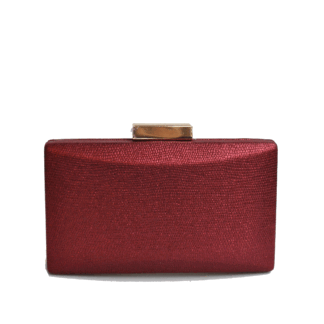 Bolso clutch burdeos metalizado