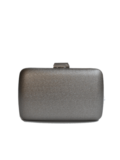 Clutch ovalado plateado envejecido