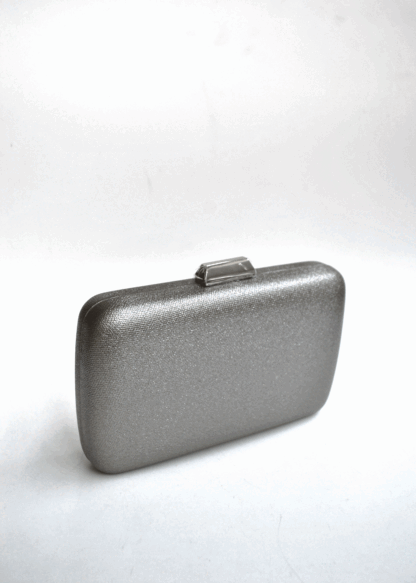 Clutch ovalado plateado envejecido - Imagen 2
