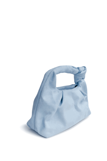 Bolsito clutch antelina celeste - Imagen 2