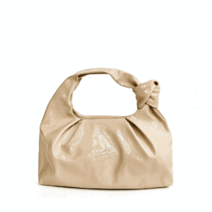 Bolsito clutch charol beige