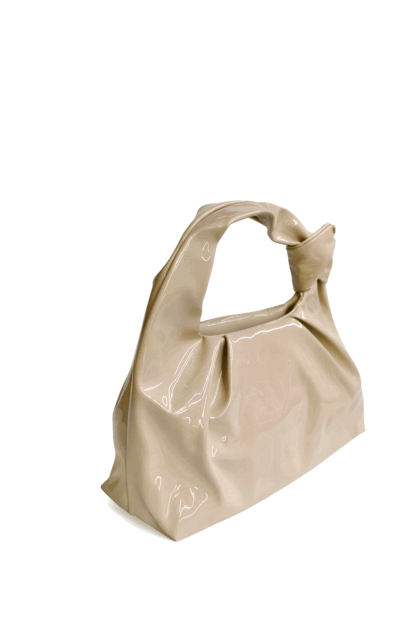 Bolsito clutch charol beige - Imagen 2