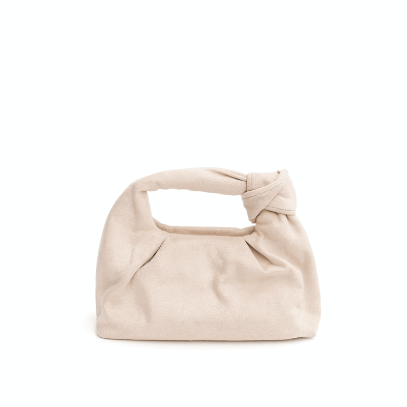 Bolsito clutch antelina nude