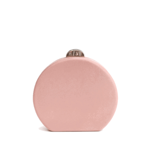 Clutch redondo rosa nude