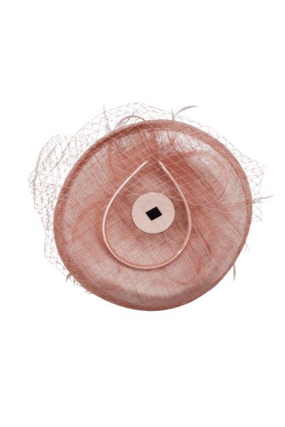 Tocado rosa nude con redecilla - Imagen 2