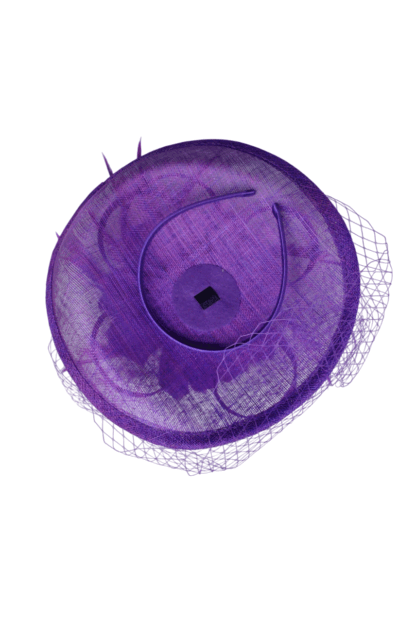 Tocado morado con redecilla - Imagen 2