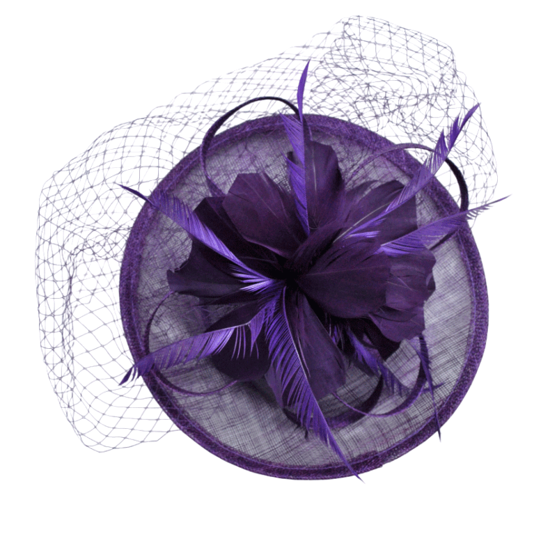 Tocado morado nazareno redecilla