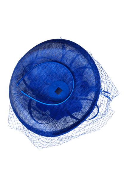 Tocado azul eléctrico con redecilla - Imagen 2